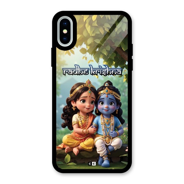 Hare Radhe Krishna Glass Back Case for iPhone X