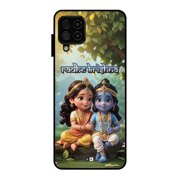 Hare Radhe Krishna Metal Back Case for Galaxy A22 4G