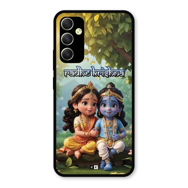 Hare Radhe Krishna Metal Back Case for Galaxy A34