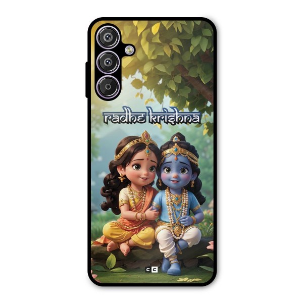 Hare Radhe Krishna Metal Back Case for Galaxy F15