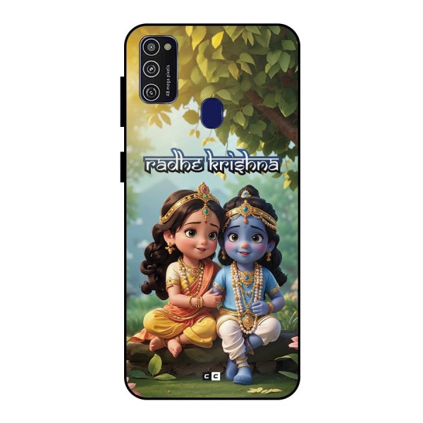 Hare Radhe Krishna Metal Back Case for Galaxy M21