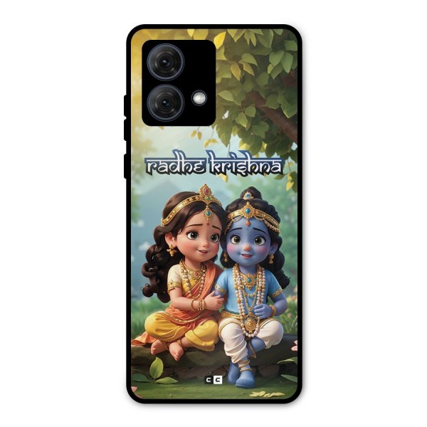 Hare Radhe Krishna Metal Back Case for Moto G84