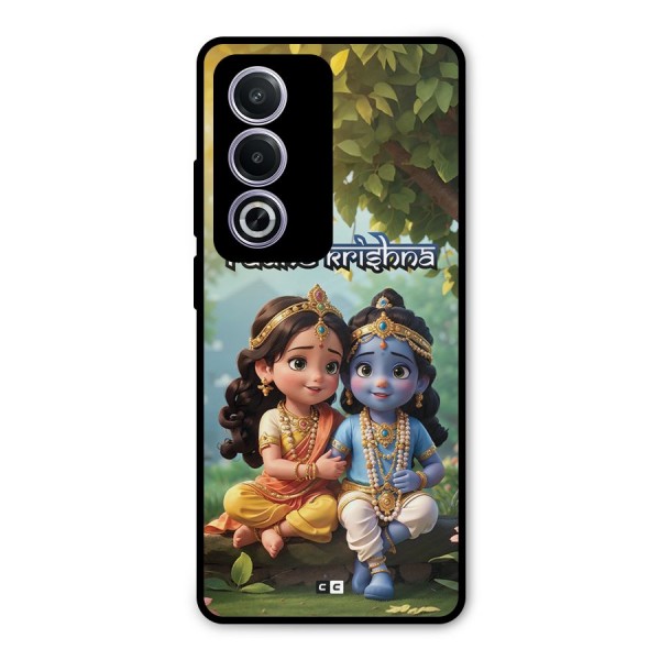 Hare Radhe Krishna Metal Back Case for Oppo A3 Pro