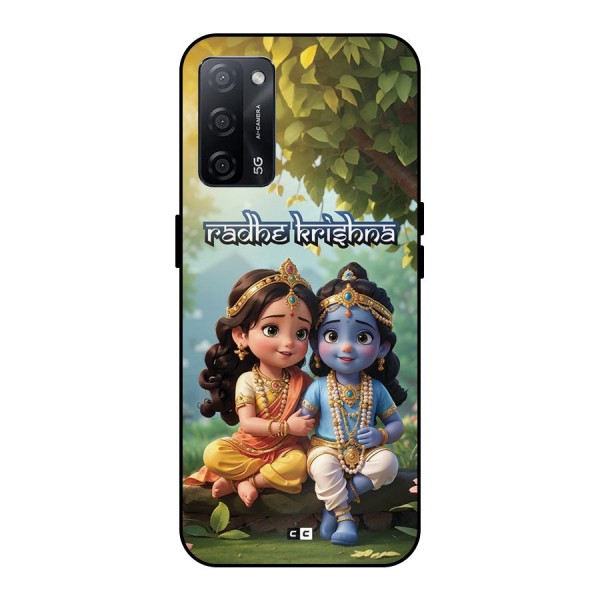 Hare Radhe Krishna Metal Back Case for Oppo A53s 5G