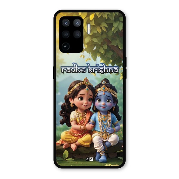 Hare Radhe Krishna Metal Back Case for Oppo F19 Pro