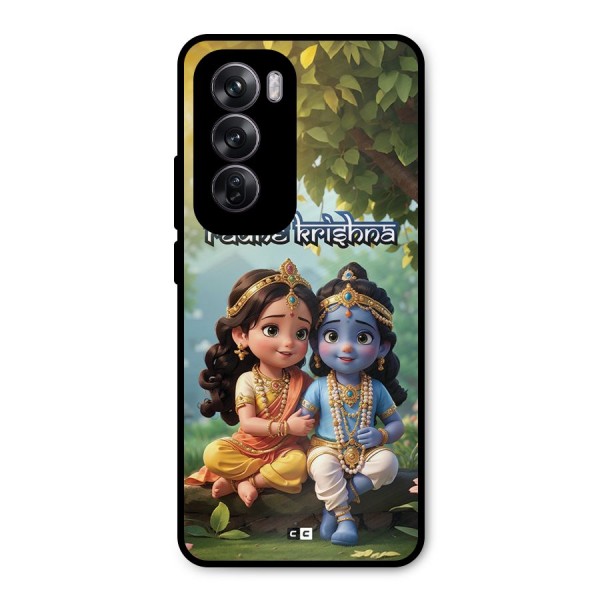 Hare Radhe Krishna Metal Back Case for Oppo Reno12 Pro