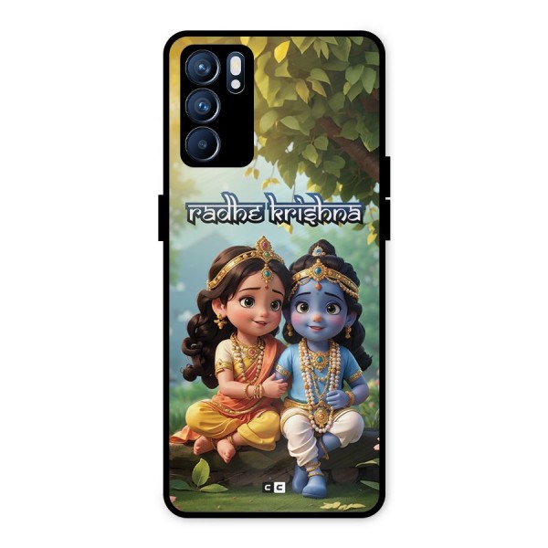 Hare Radhe Krishna Metal Back Case for Oppo Reno6 5G