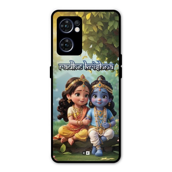 Hare Radhe Krishna Metal Back Case for Oppo Reno7 5G