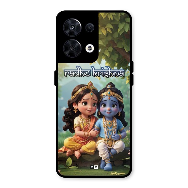 Hare Radhe Krishna Metal Back Case for Oppo Reno8 5G