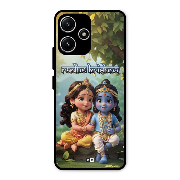 Hare Radhe Krishna Metal Back Case for Poco M6 Pro