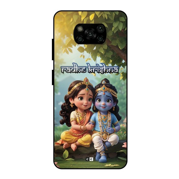 Hare Radhe Krishna Metal Back Case for Poco X3