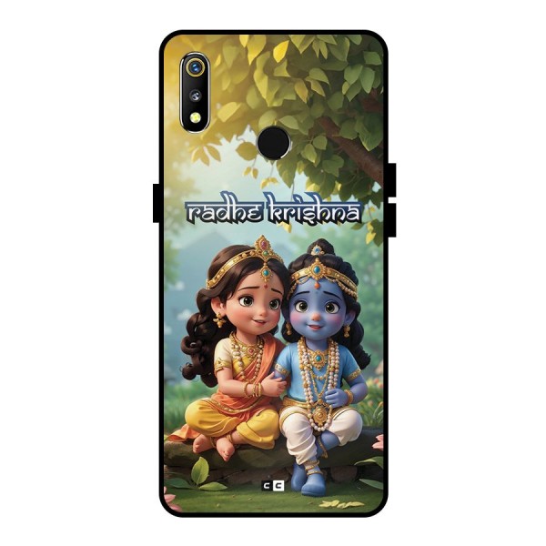 Hare Radhe Krishna Metal Back Case for Realme 3i