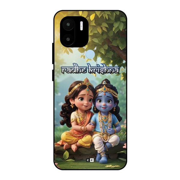 Hare Radhe Krishna Metal Back Case for Redmi A1 Plus