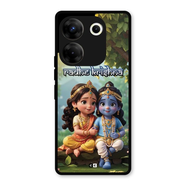 Hare Radhe Krishna Metal Back Case for Tecno Camon 20