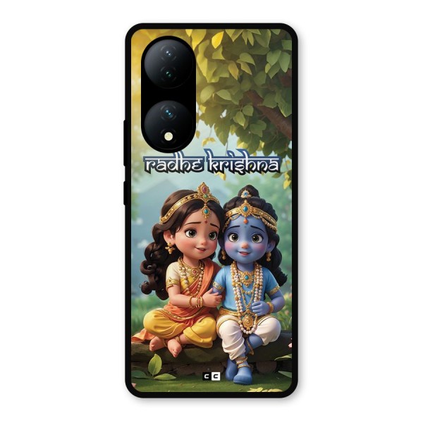 Hare Radhe Krishna Metal Back Case for Vivo T2