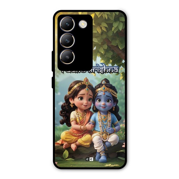 Hare Radhe Krishna Metal Back Case for Vivo T3 5G