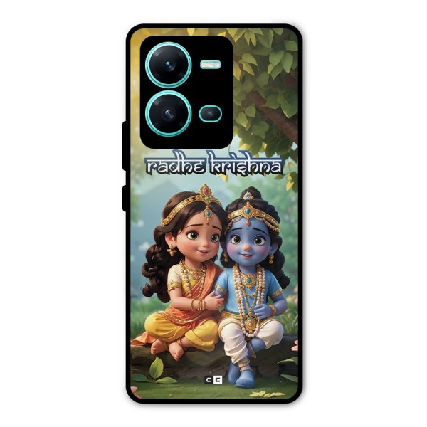 Hare Radhe Krishna Metal Back Case for Vivo V25