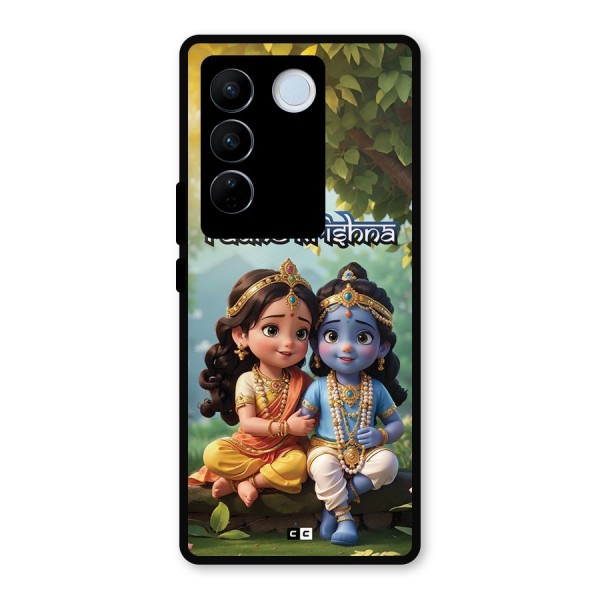 Hare Radhe Krishna Metal Back Case for Vivo V27