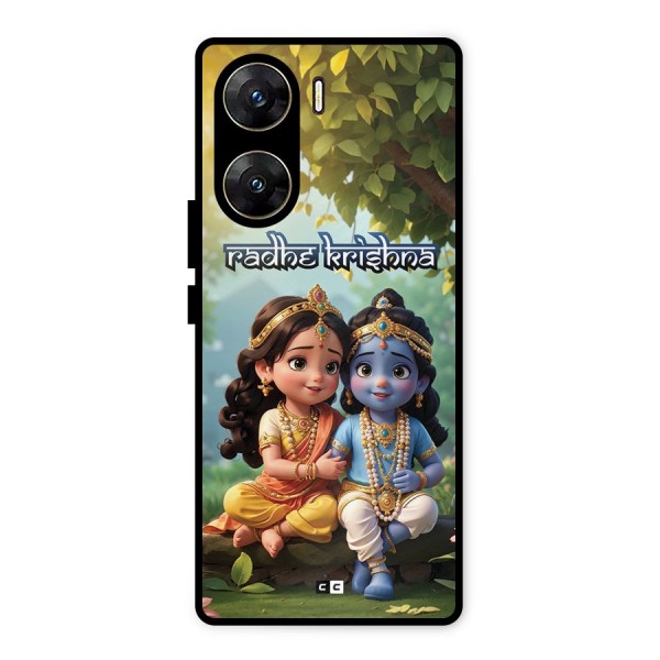 Hare Radhe Krishna Metal Back Case for Vivo V29e