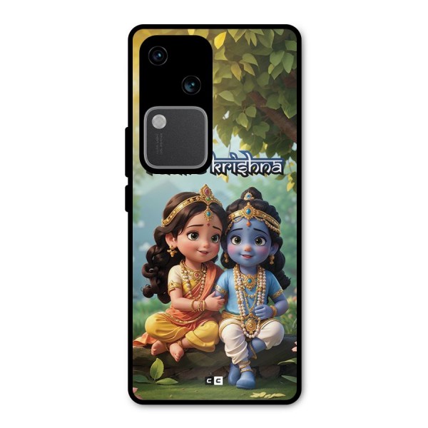 Hare Radhe Krishna Metal Back Case for Vivo V30