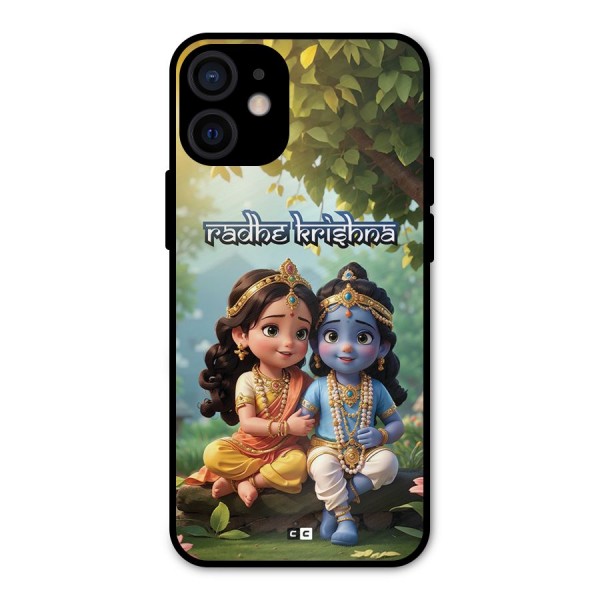 Hare Radhe Krishna Metal Back Case for iPhone 12 Mini