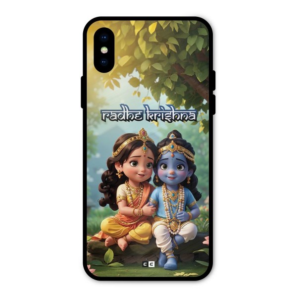 Hare Radhe Krishna Metal Back Case for iPhone X