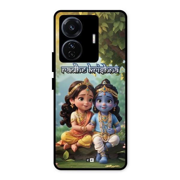 Hare Radhe Krishna Metal Back Case for iQOO Z6