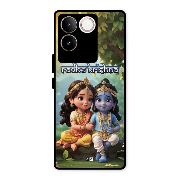 Hare Radhe Krishna Metal Back Case for iQOO Z7 Pro