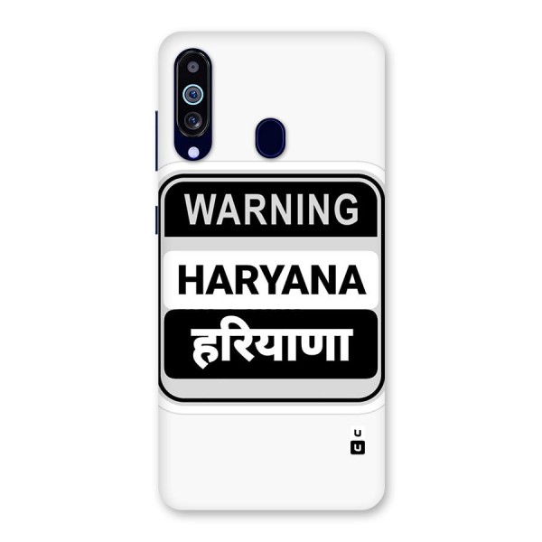 Haryana Warning Back Case for Galaxy A60