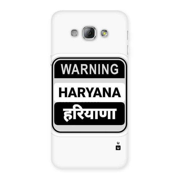 Haryana Warning Back Case for Galaxy A8