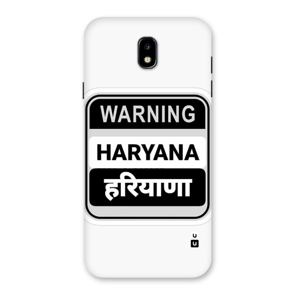 Haryana Warning Back Case for Galaxy J7 Pro