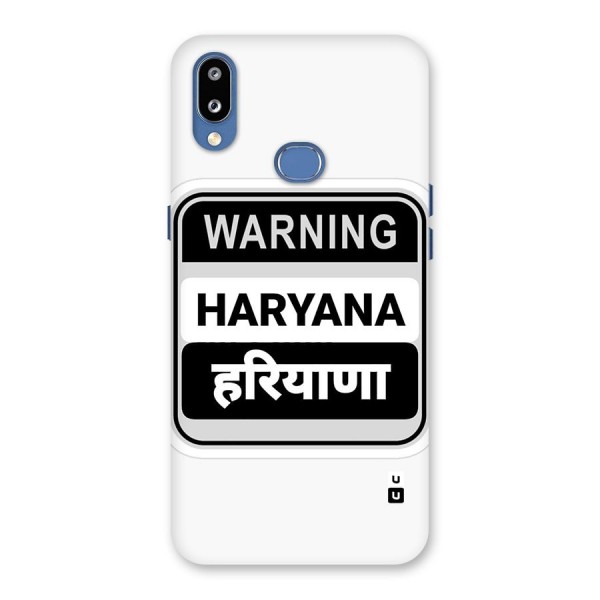 Haryana Warning Back Case for Galaxy M01s