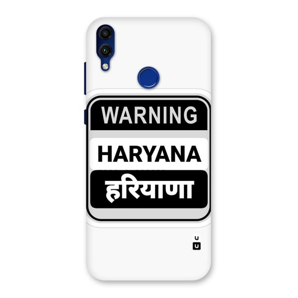 Haryana Warning Back Case for Honor 8C