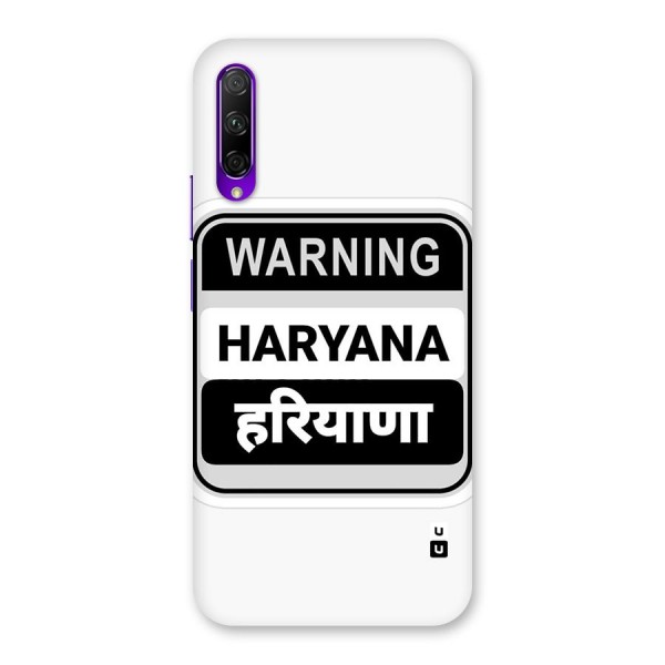 Haryana Warning Back Case for Honor 9X Pro