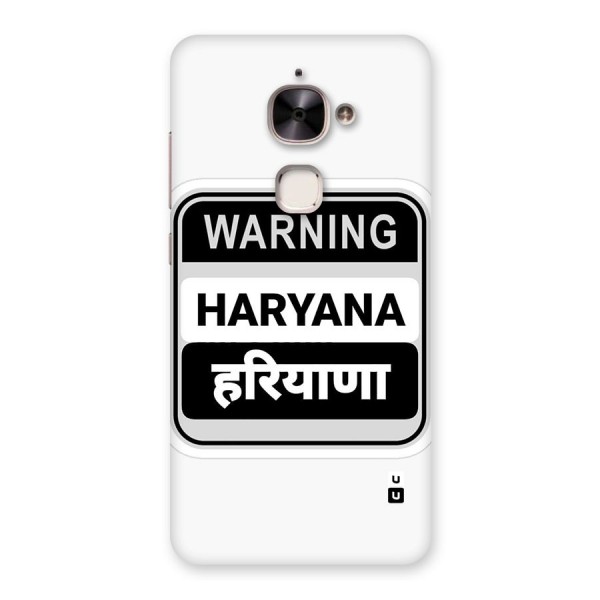 Haryana Warning Back Case for Le 2
