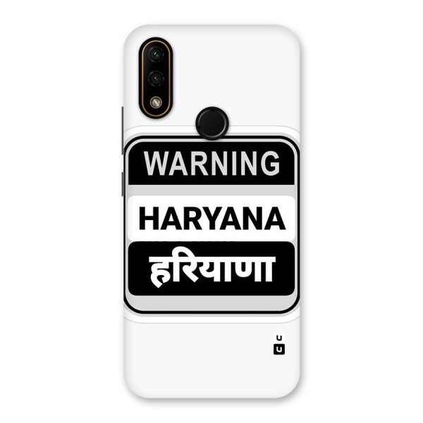 Haryana Warning Back Case for Lenovo A6 Note