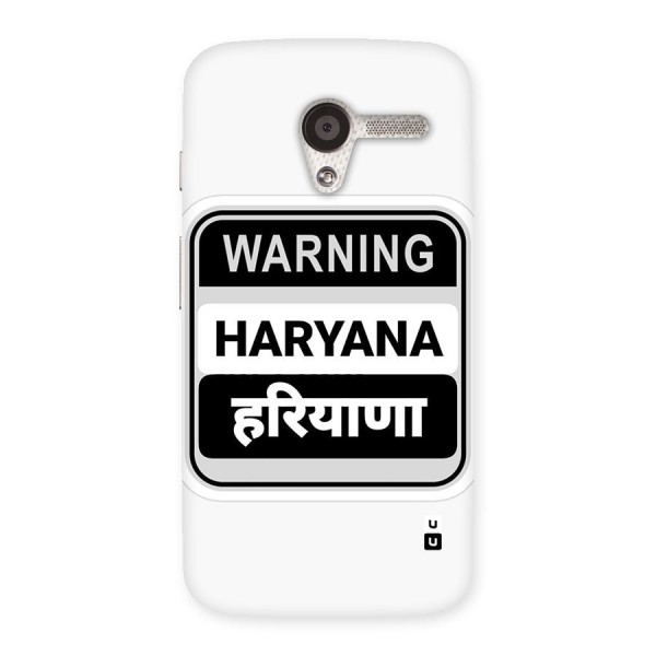 Haryana Warning Back Case for Moto X