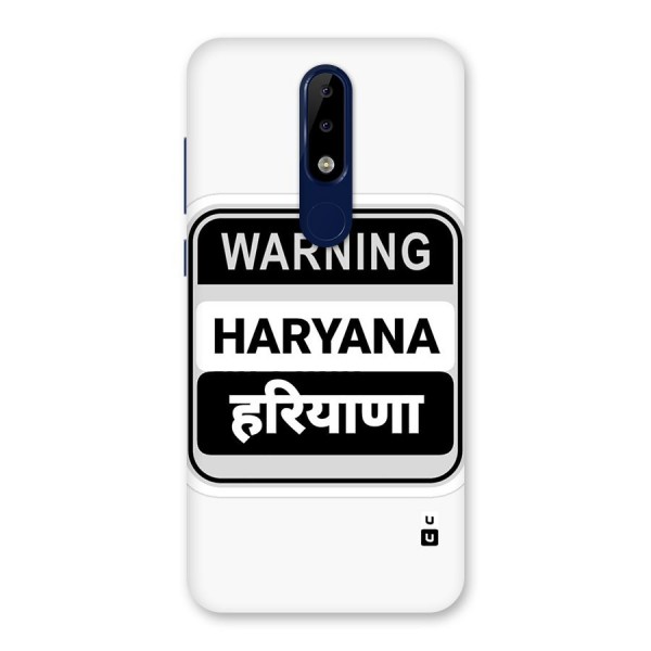 Haryana Warning Back Case for Nokia 5.1 Plus