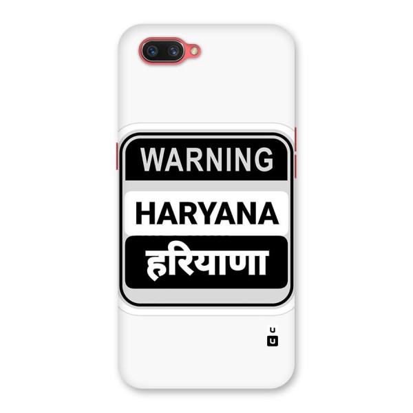 Haryana Warning Back Case for Oppo A3s