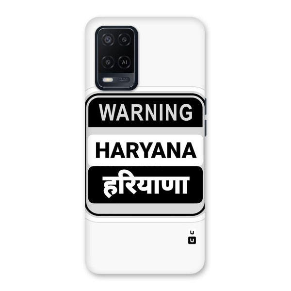 Haryana Warning Back Case for Oppo A54