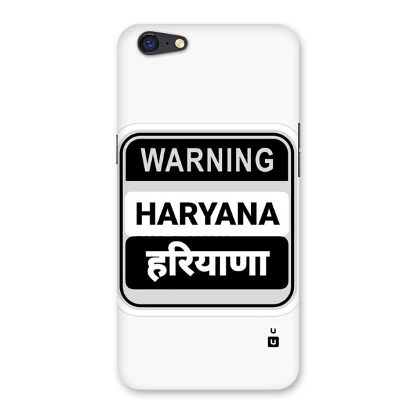 Haryana Warning Back Case for Oppo A71