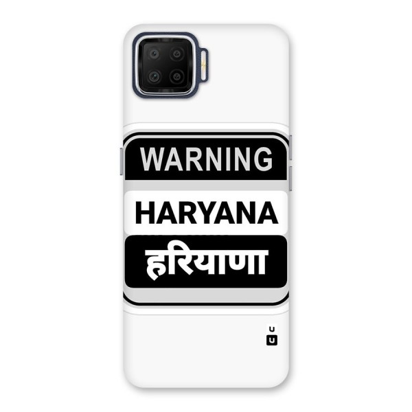 Haryana Warning Back Case for Oppo F17