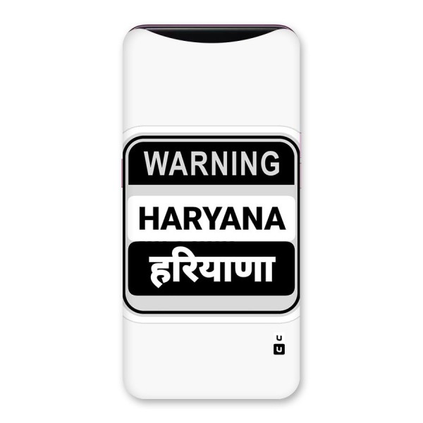 Haryana Warning Back Case for Oppo Find X