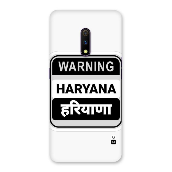 Haryana Warning Back Case for Realme X