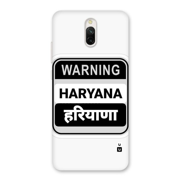 Haryana Warning Back Case for Redmi 8A Dual