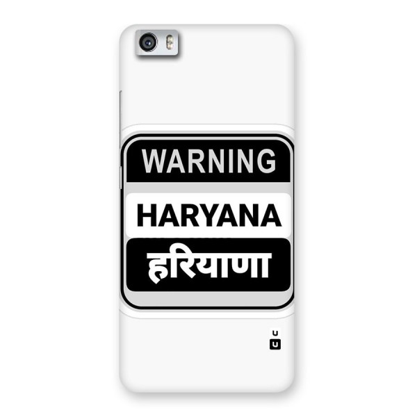 Haryana Warning Back Case for Redmi Mi 5