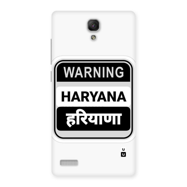 Haryana Warning Back Case for Redmi Note