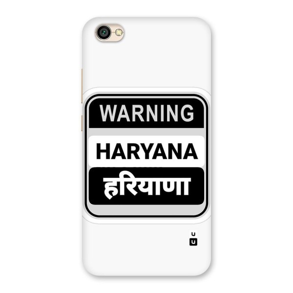 Haryana Warning Back Case for Redmi Y1 Lite