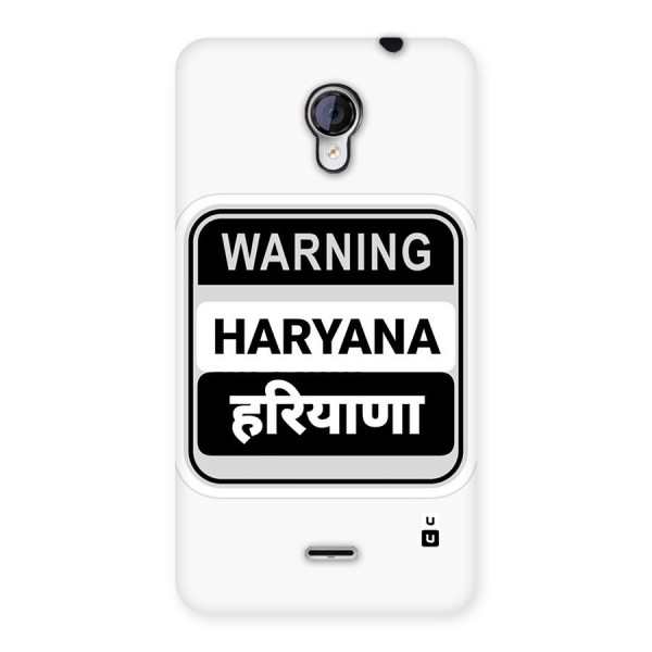 Haryana Warning Back Case for Unite 2 A106