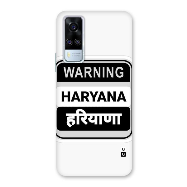Haryana Warning Back Case for Vivo Y51